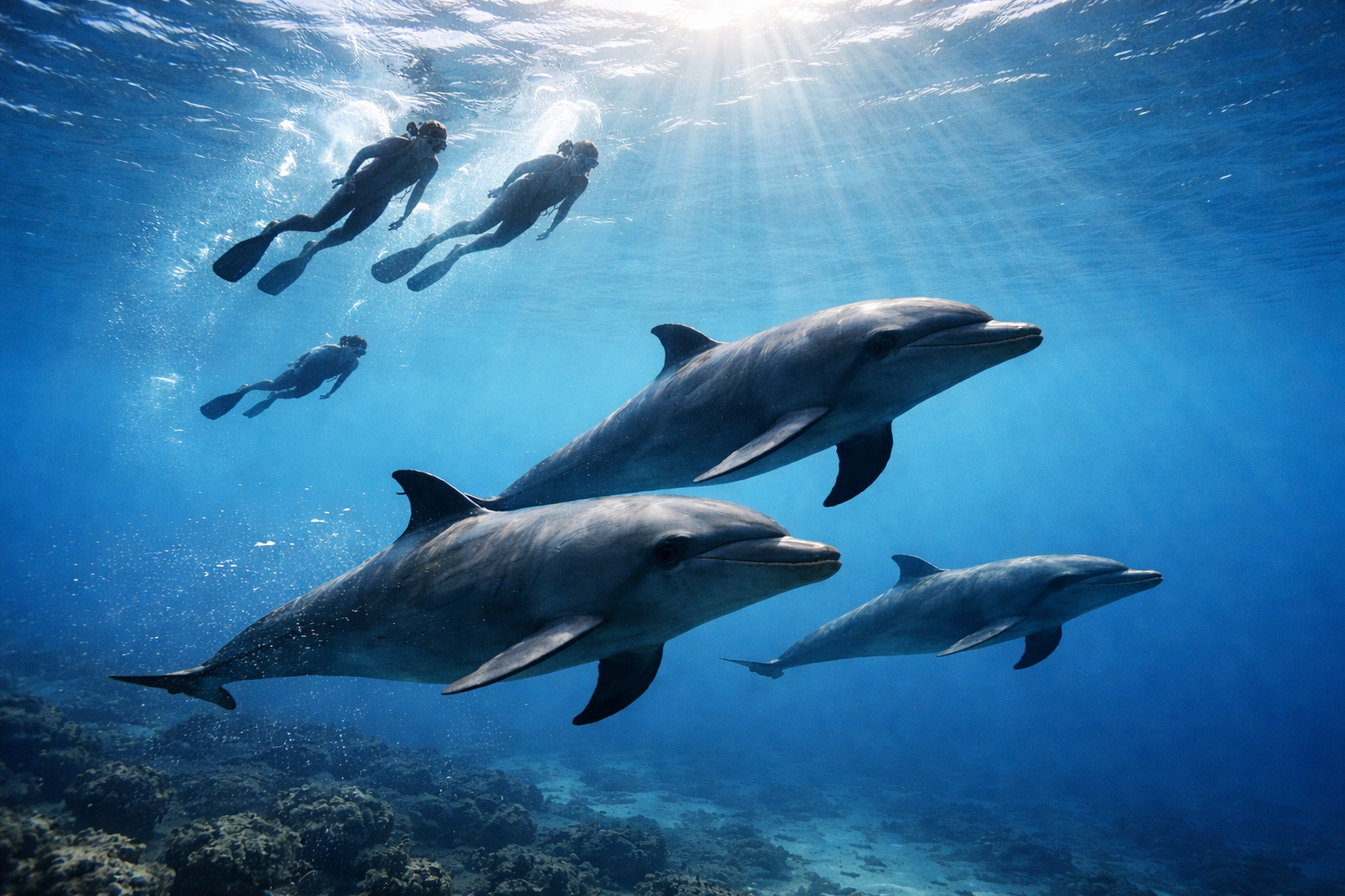 Swim with Dolphins and Benitiers Island