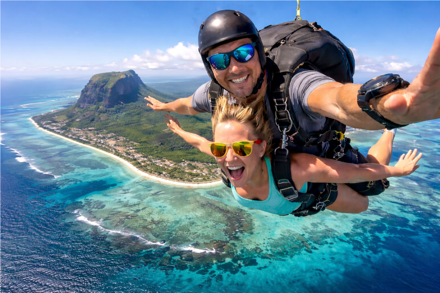 Tandem Skydiving Experience in Mauritius
